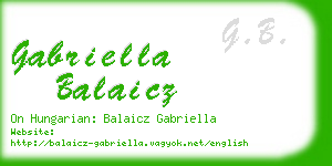 gabriella balaicz business card
